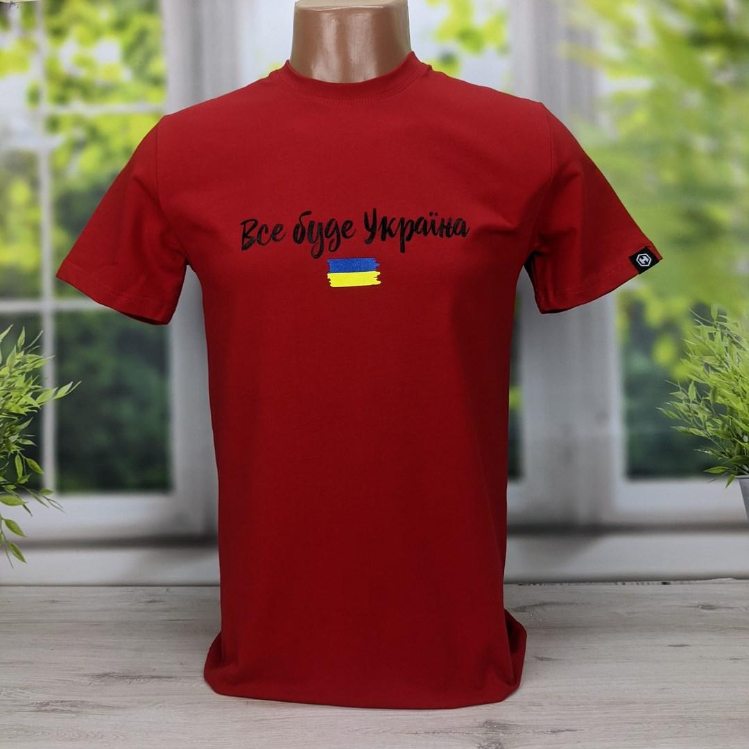 Футболка чоловіча патріотична червона HECTOR