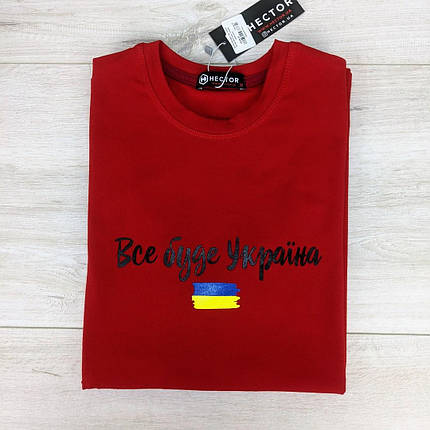Футболка чоловіча патріотична червона HECTOR, фото 4