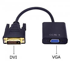 Перехідник-конвертер DVI-D (M) - VGA (F) TRY PLUG чорний