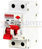 Дифавтомат e.elcb.stand.2.C10.30, 2р, 10А, C, 30мА з розділеною рукояткою, E.NEXT (p0620005)