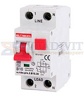 Дифавтомат з захистом від надструмів e.rcbo.pro.2.B10.30, 1P+N, 10А, В, тип А, 30мА, E.NEXT