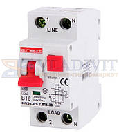 Дифавтомат з захистом від надструмів e.rcbo.pro.2.B16.30, 1P+N, 16А, В, тип А, 30мА, E.NEXT