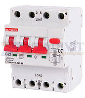 Дифавтомат з захистом від надструмів e.rcbo.pro.4.C63.30, 3P+N 63А, С, тип А 30мА, E.NEXT (p0720020)