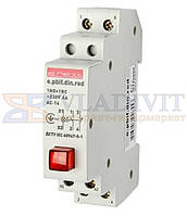 Кнопка з індикатором з фіксатором на DIN-рейку e.pbif.din.red, червона, E.NEXT (i0790005)