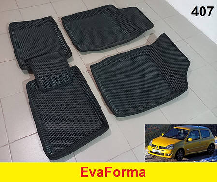 3D килимки EvaForma на Renault Clio 2 '01-05, килимки ЕВА, фото 2