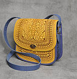 Авторська шкіряна сумка "Дубок" ручної роботи, велика сумка з натуральної шкіри, фото 3