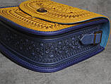 Авторська шкіряна сумка "Дубок" ручної роботи, велика сумка з натуральної шкіри, фото 7
