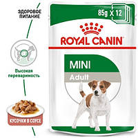 Влажный корм Royal Canin Mini Adult - консервы для взрослых собак мелких пород (вес взрослой собаки до 10 кг)