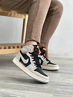 Кроси жіночі Nike Air Jordan Retro 1. Жіноче взуття Найк на кожен день. Стильні кросівки світло-сірі., фото 6