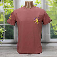 Футболка чоловіча патріотична темно-пудрова Доброго вечора ми з України HECTOR