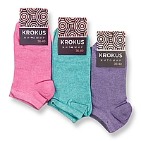 Женские однотонные короткие носки Krokus