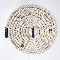 Канат для кроссфита battle ropes R-4012-12 12м білий