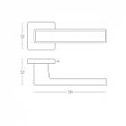 Ручки дверні mvm A 2015 MC+black матовий хром, фото 3