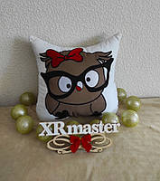 Подушка Розумна сова Машинна вишивка !!! + Аплікація !!!, фото 2