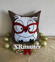 Подушка Розумна сова Машинна вишивка !!! + Аплікація !!!, фото 3