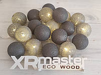 Гірлянда кульки, ліхтарики , Сірі, фото 4