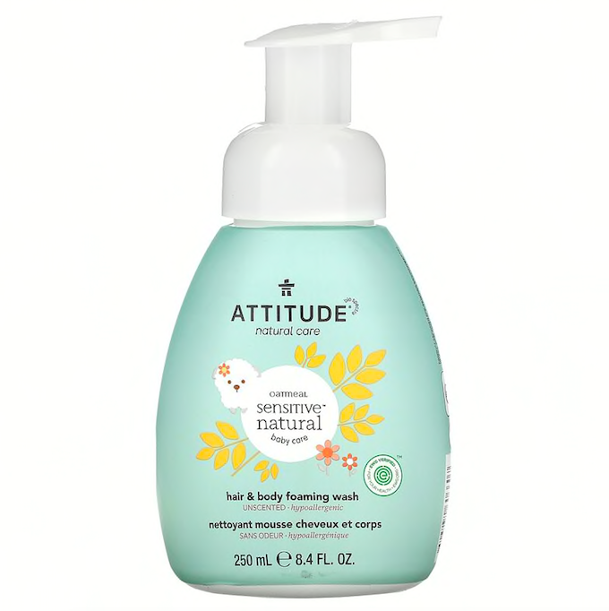 ATTITUDE, Пінка для душу для дітей, без запаху, 250 мл (8,4 рідкого. Унції)
