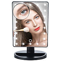 Зеркало настольное с подсветкой LED - бренд Large Led Mirror ЧЕРНОЕ №R10176