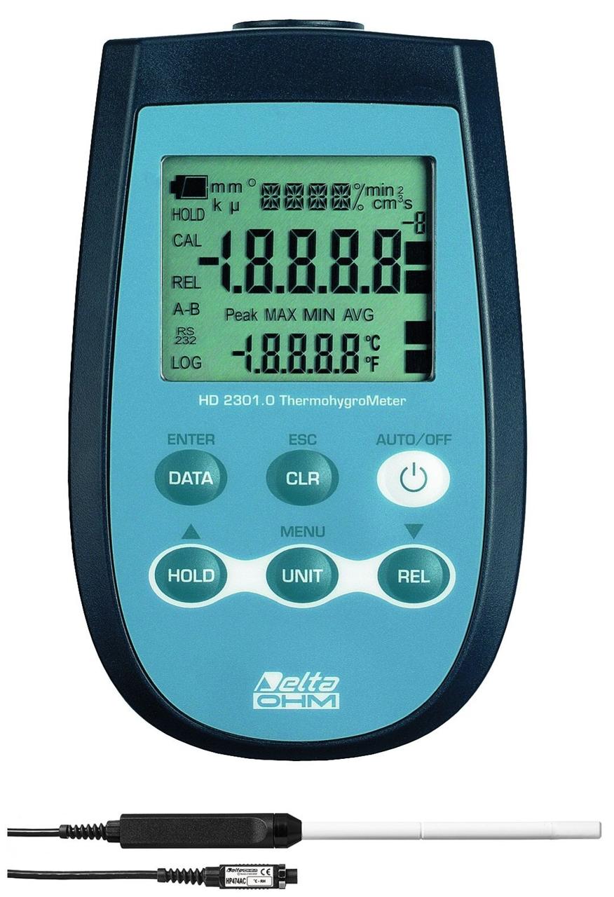Термогигрометр Delta OHM HD-2301.0R с выносным датчиком HP474ACR - фото 1 - id-p1624329105
