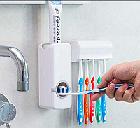 Дозатор автоматической зубной пасты Toothpaste Dispenser с держателем зубных щеток Toothbrush holder №R10782