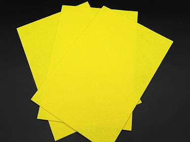 Фетр для рукоділля та декупажу жовтого кольору 2 мм. Фурнітура для виробів