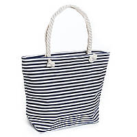 Сумка Жіноча Пляжна текстиль 5013-12 bla смужка мала. Пляжні сумки гуртом і в роздріб в Україні Одеса 7 км