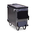 Котел Буржуй КП-10 кВт з чувунною плитою з виходом димаря вгору (4 мм сталь), фото 2