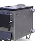 Котел Буржуй КП-10 кВт з чувунною плитою з виходом димаря вгору (4 мм сталь), фото 6