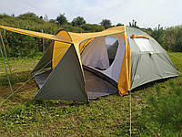 Палатка туристическая Zano TRAPER-6A шестиместная с тамбуром двухслойная клееные швы R_1027