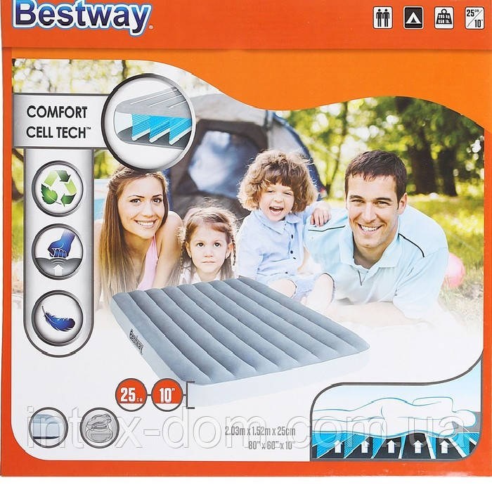 Bestway велюр-матрац 67541(203*152*25,см), фото 1