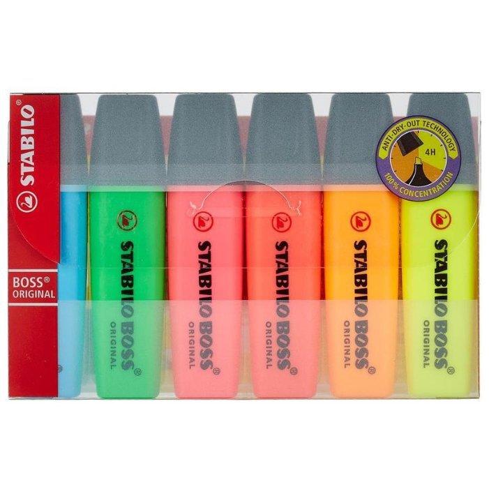 Набір текстових маркерів STABILO BOSS (набір 6 шт.), фото 1