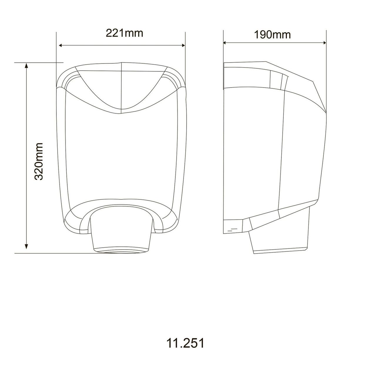 Сушилка для рук HOTEC 11.251 ABS White - фото 4 - id-p1624369810