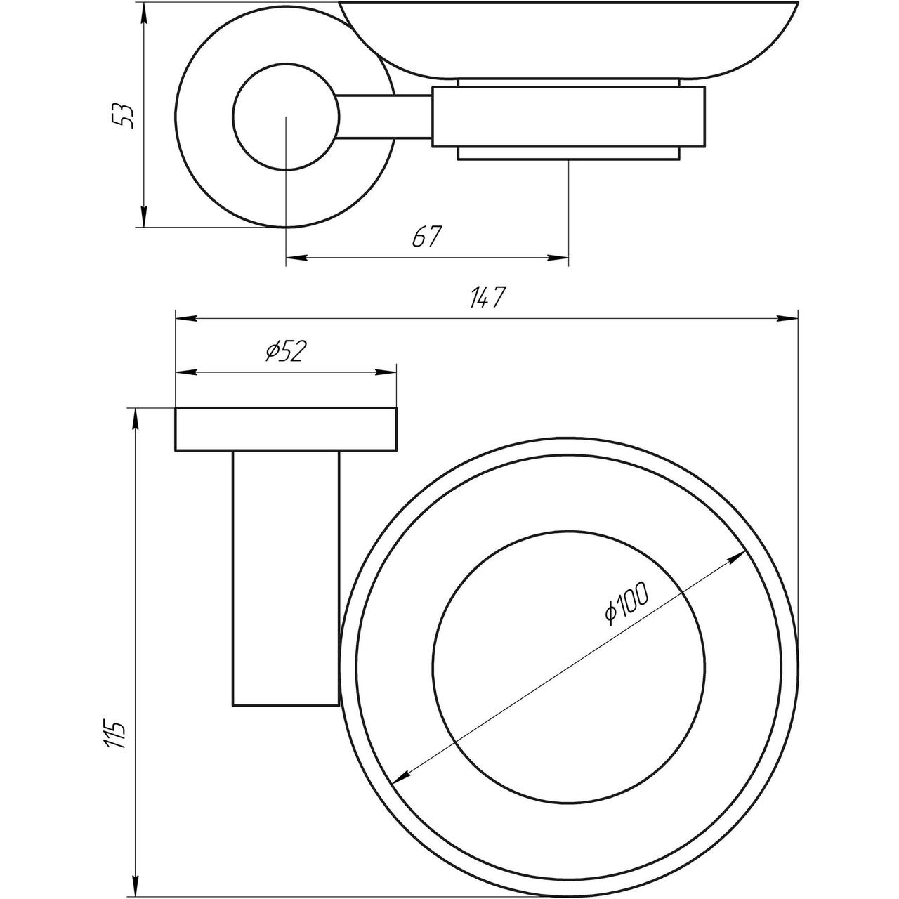 Мыльница Globus Lux BS8408 черная матовая SUS304 - фото 4 - id-p1624369855