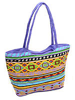 Сумка Жіноча Пляжна текстиль 1340 purple. Пляжні сумки гуртом і в роздріб в Україні Одеса 7 км