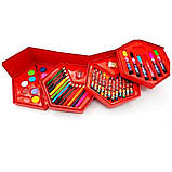 Набір для дитячого малювання та творчості 46 предметів 4 яруси фломастери олівці фарби для хлопчиків, фото 3