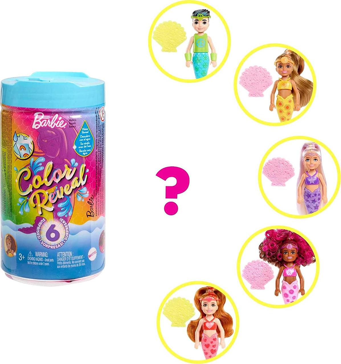 Лялька Барбі Челсі русалка Сюрприз Кольорове перетворення Barbie Color Reveal Chelsea Mermaid Series Doll 2