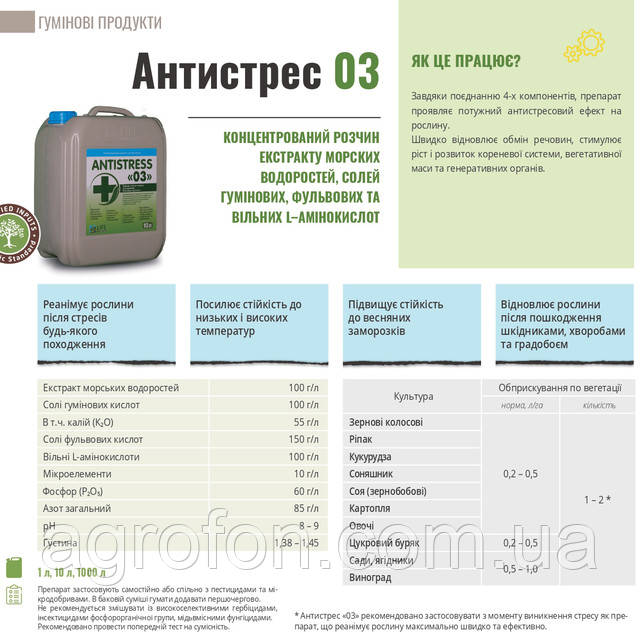 Мікродобрива  Антистрес 03 для зернових культур 