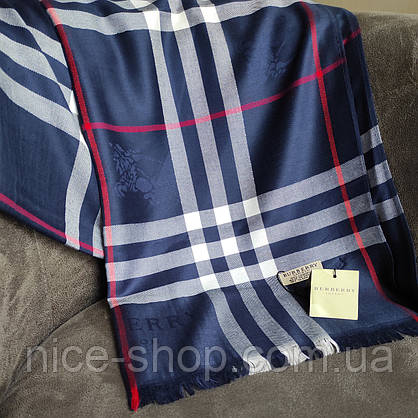 Палантин Burberry темно-синій, фото 2