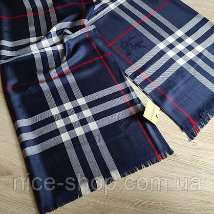 Палантин Burberry темно-синій, фото 5