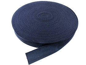 Ремінна стрічка для сумок і ременів бавовна ширина 38 мм колір Темно-синій