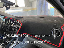Накидка на панель PEUGEOT 3008 2011-2014, Чохол/накидка на торпеду авто Пежо 3008