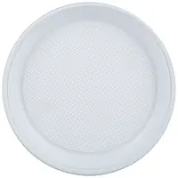 Тарілка одноразова пластикова 16 см 50 шт Біла PP матеріал для гарячих та холодних страв