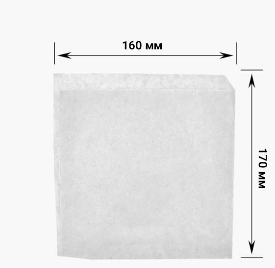Бумажний куток  білий 160х170 мм (упаковка 500шт.)
