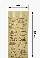 Упаковка для французького хот-дога серія "Fast - Food"  160х70х40 ( уп.1000 шт)