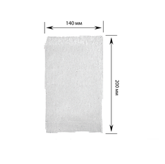 Паперовий пакет куточок білий жиростійкий 200х140 мм (
