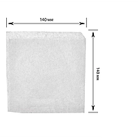 Бумажный пакет уголок белый 140х140 мм (упаковка 500 шт)