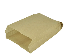 Паперовий пакет цілісний, бурий щільний 110х100х50 мм