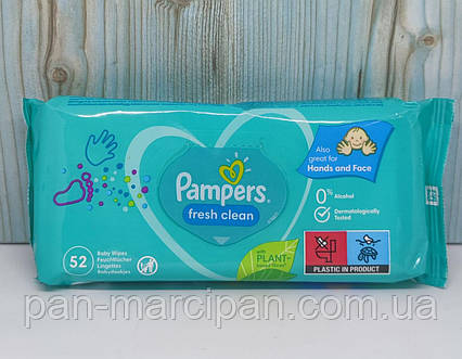 Дитячі вологі серветки Pampers Baby Fresh Clean 52 шт