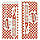 Паперовий пакет куточок Hot dog червона клітина 200х85 мм (500 шт.), фото 5
