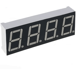 Індикатор 4 розряду 0.56" Червоний, катод, чорний фон KL-5641-ASR